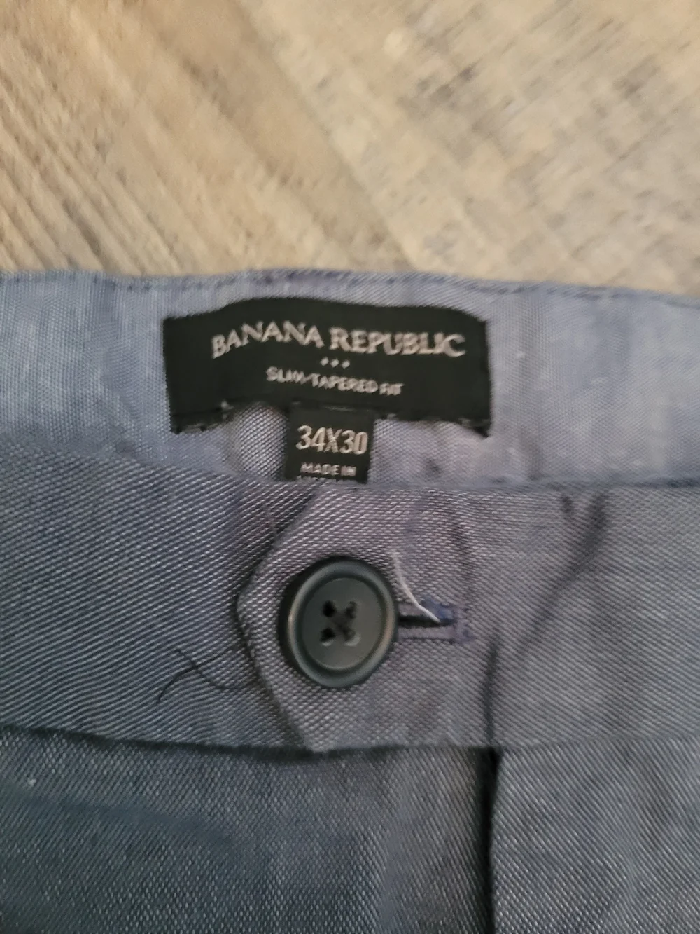 Men's Banana Republic  size 34x30 Slim Tapered FitBlue Gray Career Casual Pants